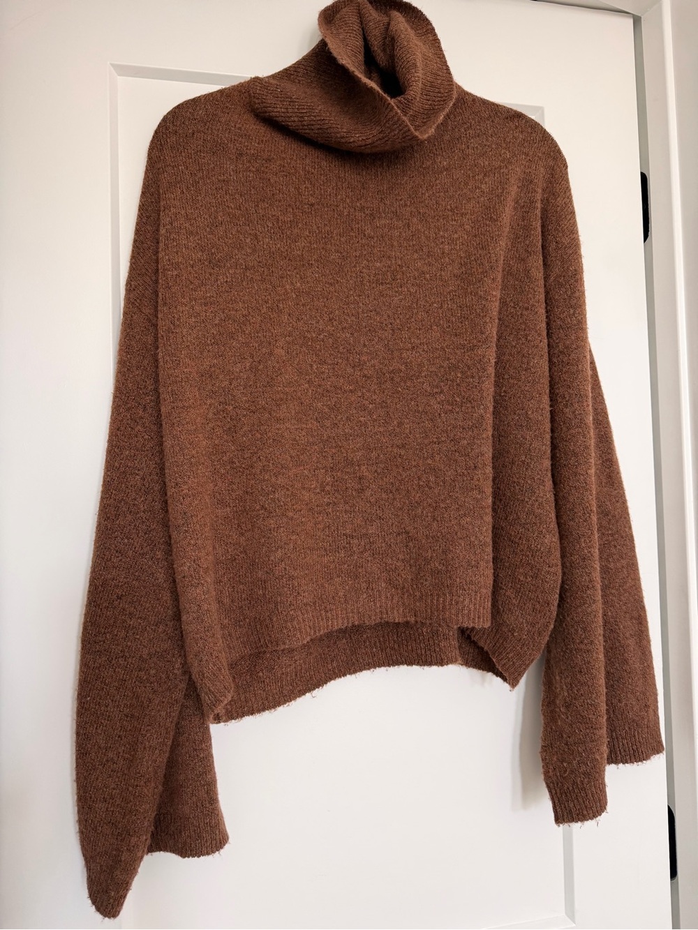 Cowl Turtleneck Slouchy Bell Sleeve Sweater